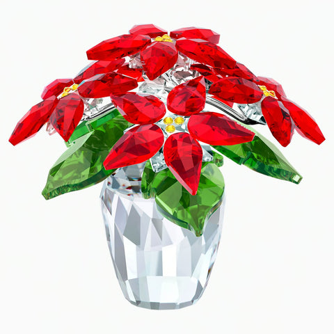Swarovski Crystal Christmas Flower Figurine POINSETTIA, LARGE -5291024