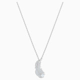 Swarovski Jewelry NICE NECKLACE Feather Pendant, White , Rhodium -5482914