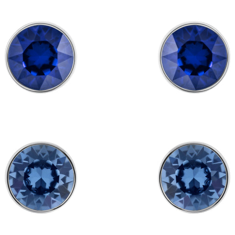 Swarovski Blue Studs 2 Pairs Pierced Earrings MADYSON -5414600