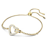 Swarovski Lovely Bracelet Heart, White, Gold-tone - 5636964