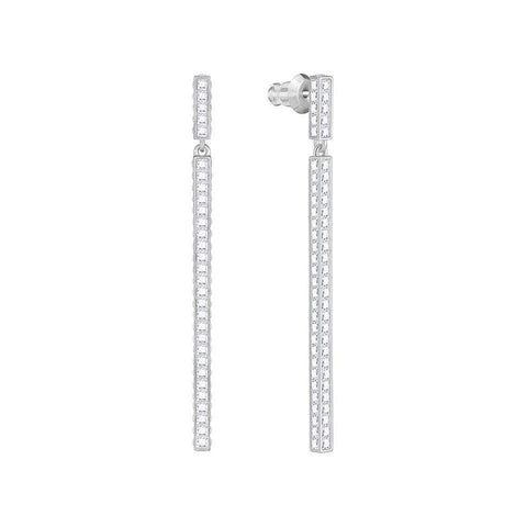Swarovski Clear Crystal Long Pierced Earrings GAME, LONG, Rhodium -5292399