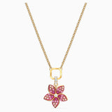 Swarovski TROPICAL FLOWER PENDANT, Pink, Gold Tone -5524356