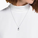 Swarovski INFINITY Pendant Infinity Necklace, Black, Rose Gold tone plated -5533722