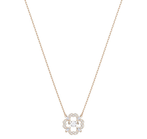Swarovski Jewelry SPARKLING DANCING FLOWER Necklace, Rose Gold - 5408437