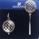 Swarovski Clear Crystal Rhodium Pierced Earrings PAPRIKA CAGE -1181648