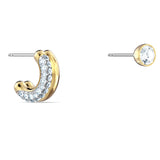 Swarovski Time Ear Cuffs Asymmetrical Design, White, Mixed metal - 5566005