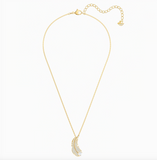 Swarovski Jewelry NICE FEATHER NECKLACE, Yellow Gold Tone -5505740