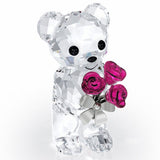Swarovski Crystal Figurine KRIS BEAR RED ROSES FOR YOU #5268845