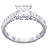 Swarovski Clear Crystal Square Engagement Ring ATTRACT RING