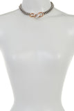 Swarovski Clear Crystal BOUND Necklace Chain Links Rose Gold Palladium #5080040