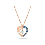 Swarovski Starry Night Necklace Heart, Blue, Rose gold-tone - 5514670