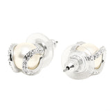 Swarovski Clear Crystal NUDE SET Water Pearls Necklace & Earrings -1081922
