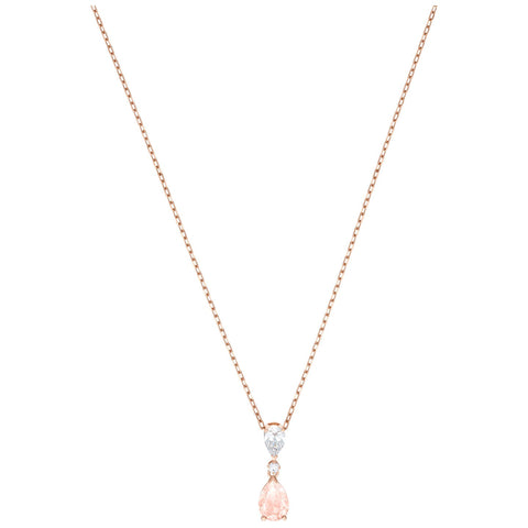 Swarovski VINTAGE PENDANT Necklace, Pink, Rose Gold Tone -5457621