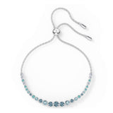 Swarovski Crystal Emily Gradient Bracelet, Blue, Rhodium Plated -5562130