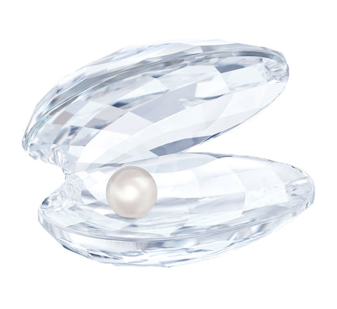 Swarovski Clear Crystal Figurine SHELL WITH PEARL, Small -5285132