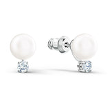 Swarovski TREASURE Earrings White, Rhodium plated -5559420