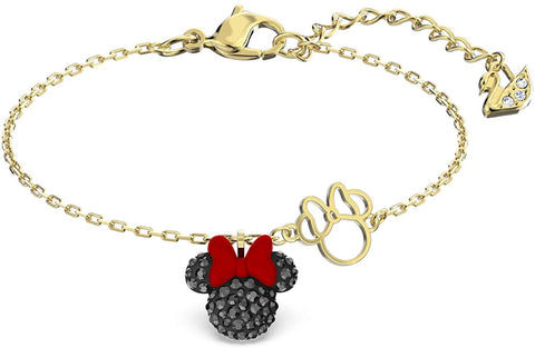SWAROVSKI Minnie Bracelet, Gold/ Black, Medium -5566690/5576624