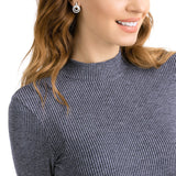 Swarovski Clear Crystal Pierced Mini Hoop Earrings CIRCLE, Rhodium -5349203