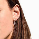 Swarovski Lifelong Heart White Crystals Drop Pierced Earrings, Rose Gold Tone -5517942