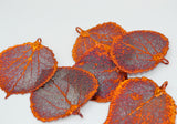 Real Leaf ASPEN Pendant Dipped in Copper Genuine Leaf
