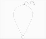 Swarovski Jewelry ONLY Circle NECKLACE, White, Rhodium - 5465802