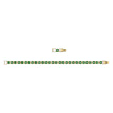 Swarovski Tennis bracelet Round, Green, Gold-tone plated 5555824