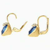 Swarovski MINI BELLA V PIERCED EARRINGS, Blue, Gold Tone- 5498875