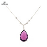 Swarovski Purple/Clear Crystal MERINGUE Necklace Rhodium #5166020