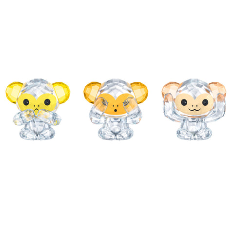 Swarovski Crystal Figurines THREE WISE MONKEYS -5428005