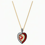 Swarovski BLACK BAROQUE Heart PENDANT, Red, Gold Tone- 5490980