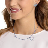 Swarovski Necklace Pop Swan Necklace Pierced Earring, Purple -5457764