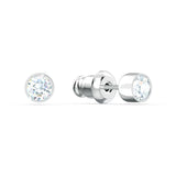 Swarovski Tennis stud earrings Round cut, White, Rhodium plated -5565604