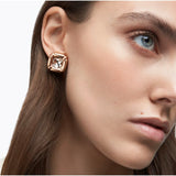 Swarovski Dulcis Stud Earrings Cushion cut, Rose gold tone -5617910
