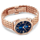 Swarovski Crystalline Glam Watch - Metal Bracelet, Blue, Rose-gold Tone - 5475784